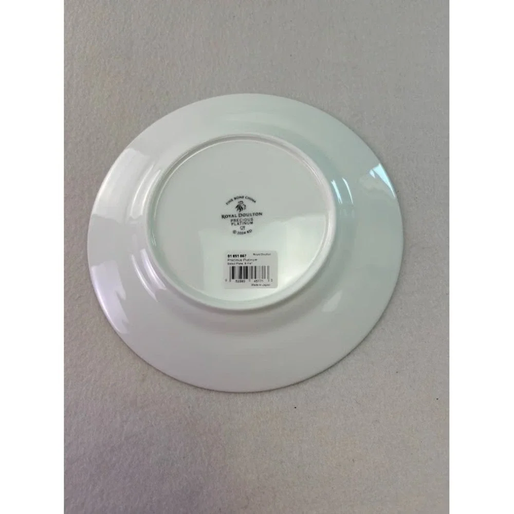 Royal‎ Doulton Platinum Lux Silver Rim 5 Pc Place Setting NEW